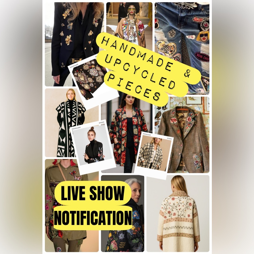 🎥 HANDMADE & UPCYCLED CLOTHING LIVE SHOW NOTIFICATION 📣
